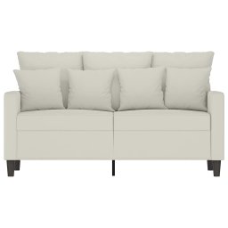 vidaXL Tweezitsbank 120 cm fluweel crèmekleurig