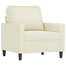 vidaXL 3-delige Loungeset met kussens fluweel crèmekleurig