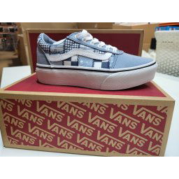 Vans - maat 32- Youth Ward Platform Patchwork Light Blue