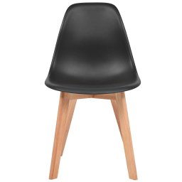 vidaXL Eetkamerstoelen 2 st kunststof zwart