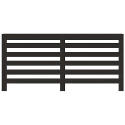 vidaXL Radiatorombouw 175x20x82 cm bewerkt hout zwart