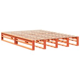 vidaXL Bed met matras massief grenenhout wasbruin 140x190 cm