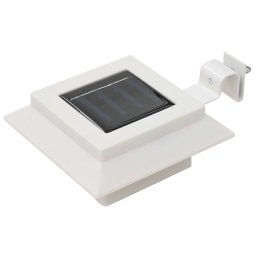 vidaXL LED-solarlampen vierkant 12 cm wit 6 st