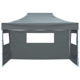 vidaXL Vouwtent met 3 wanden 431x291x315 cm antraciet