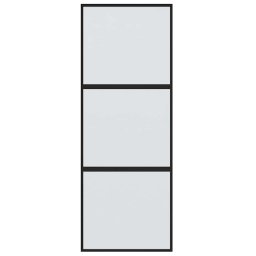 vidaXL Schuifdeur 76x205 cm gehard glas en aluminium zwart