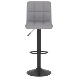 vidaXL Barkruk stof lichtgrijs