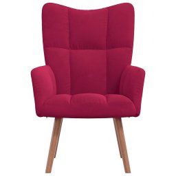 vidaXL Relaxstoel fluweel wijnrood