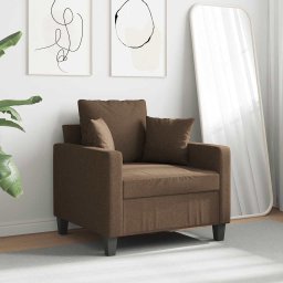 vidaXL Fauteuil 60 cm stof bruin