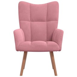 vidaXL Relaxstoel fluweel roze