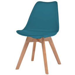 vidaXL Eetkamerstoelen 2 st kunststof turquoise