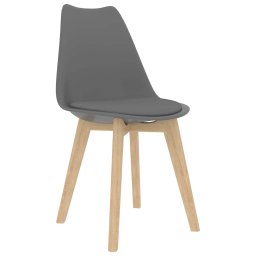 vidaXL Eetkamerstoelen 2 st kunststof grijs