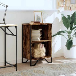 vidaXL Boekenkast 50x31x74,5 cm bewerkt hout gerookt eikenkleurig