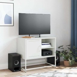 vidaXL Tv-meubel 68x39x60,5 cm staal wit