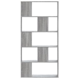 vidaXL Boekenkast 5-laags 80,5x23,5x162,5 cm bewerkt hout grijs sonoma