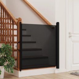 vidaXL Huisdierenhek uittrekbaar 117,5x125 cm zwart