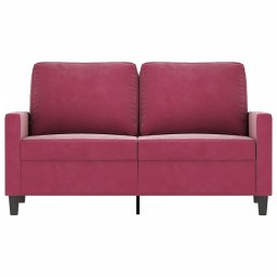 vidaXL Tweezitsbank 120 cm fluweel wijnrood