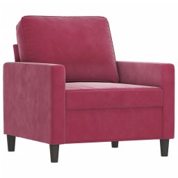 vidaXL 3-delige Loungeset met kussens fluweel wijnrood