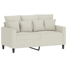 vidaXL 2-delige Loungeset met kussens fluweel crèmekleurig