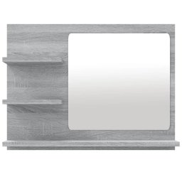vidaXL Badkamerspiegel 60x10,5x45 cm bewerkt hout grijs sonoma eiken