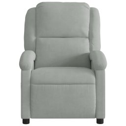 vidaXL Relaxfauteuil Lichtgrijs Fluweel
