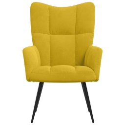 vidaXL Relaxstoel fluweel mosterdgeel