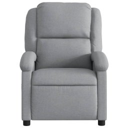 vidaXL Fauteuil verstelbaar stof lichtgrijs