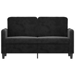 vidaXL Tweezitsbank 120 cm fluweel zwart