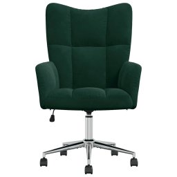 vidaXL Relaxstoel fluweel donkergoen