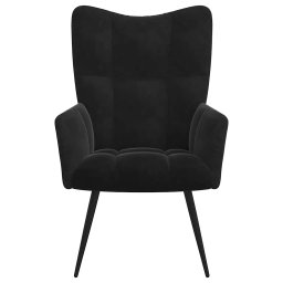 vidaXL Relaxstoel fluweel zwart