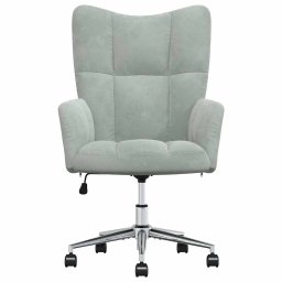 vidaXL Relaxstoel fluweel lichtgrijs