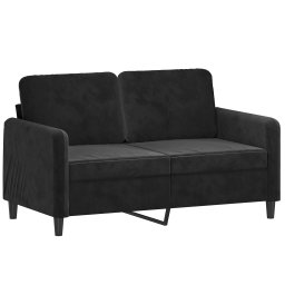 vidaXL 2-delige Loungeset met kussens fluweel zwart