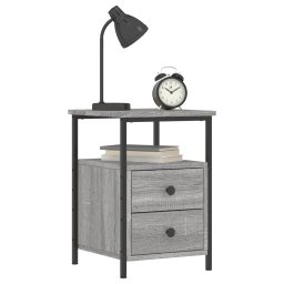 vidaXL Nachtkastjes 2 st 34x35,5x50 cm bewerkt hout grijs sonoma eiken