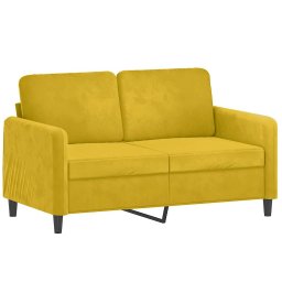 vidaXL 2-delige Loungeset met kussens fluweel geel