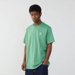 ADIDAS ORIGINALS adidas Tee Shirt Essential Trefoil Groen/roze Heren xs