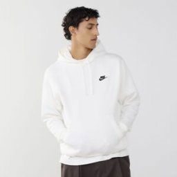 Nike Hoodie Club Small Logo Blanc Heren xl