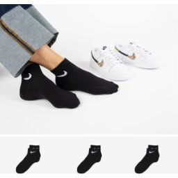 Nike Chaussettes X3 Quarter Noir Dames 39/42