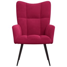 vidaXL Relaxstoel fluweel wijnrood
