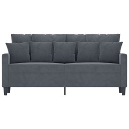 vidaXL Tweezitsbank 140 cm fluweel donkergrijs