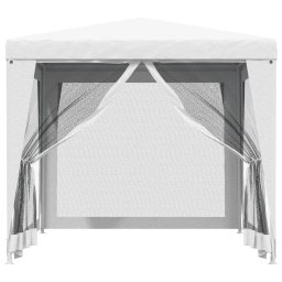 vidaXL Partytent met 4 mesh zijwanden 2,5x2,5 m wit
