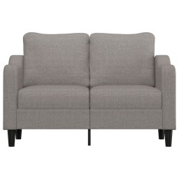 vidaXL Tweezitsbank 120 cm stof taupe