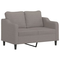 vidaXL 2-delige Loungeset met kussens stof taupe