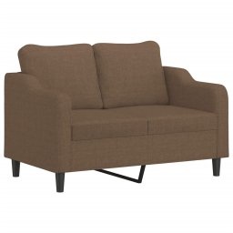 vidaXL 2-delige Loungeset met kussens stof bruin