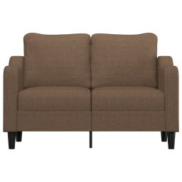vidaXL Tweezitsbank 120 cm stof bruin