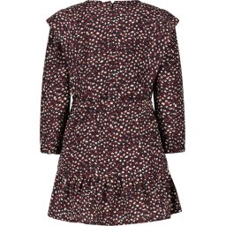 Flo - maat 80 - baby girls woven crepe dress folded shoulder details