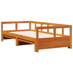 vidaXL Slaapbank zonder matras 90x190 cm massief grenenhout wasbruin