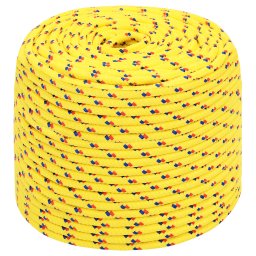 vidaXL Boottouw 6 mm 100 m polypropyleen geel