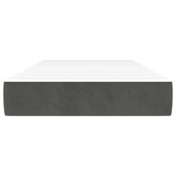 vidaXL Pocketveringmatras voor kinderen medium 80x160 cm fluweel donkergrijs