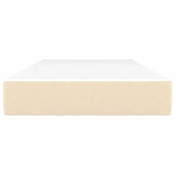 vidaXL Pocketveringmatras voor kinderen medium 80x160 cm stof crèmekleurig