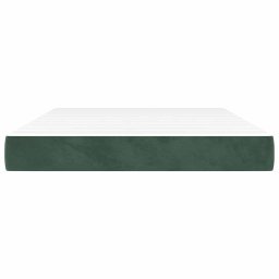 vidaXL Pocketveringmatras medium 120x210x20 cm fluweel donkergroen