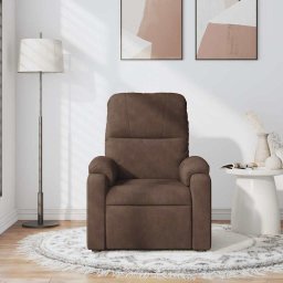 vidaXL Massagestoel microvezelstof bruin